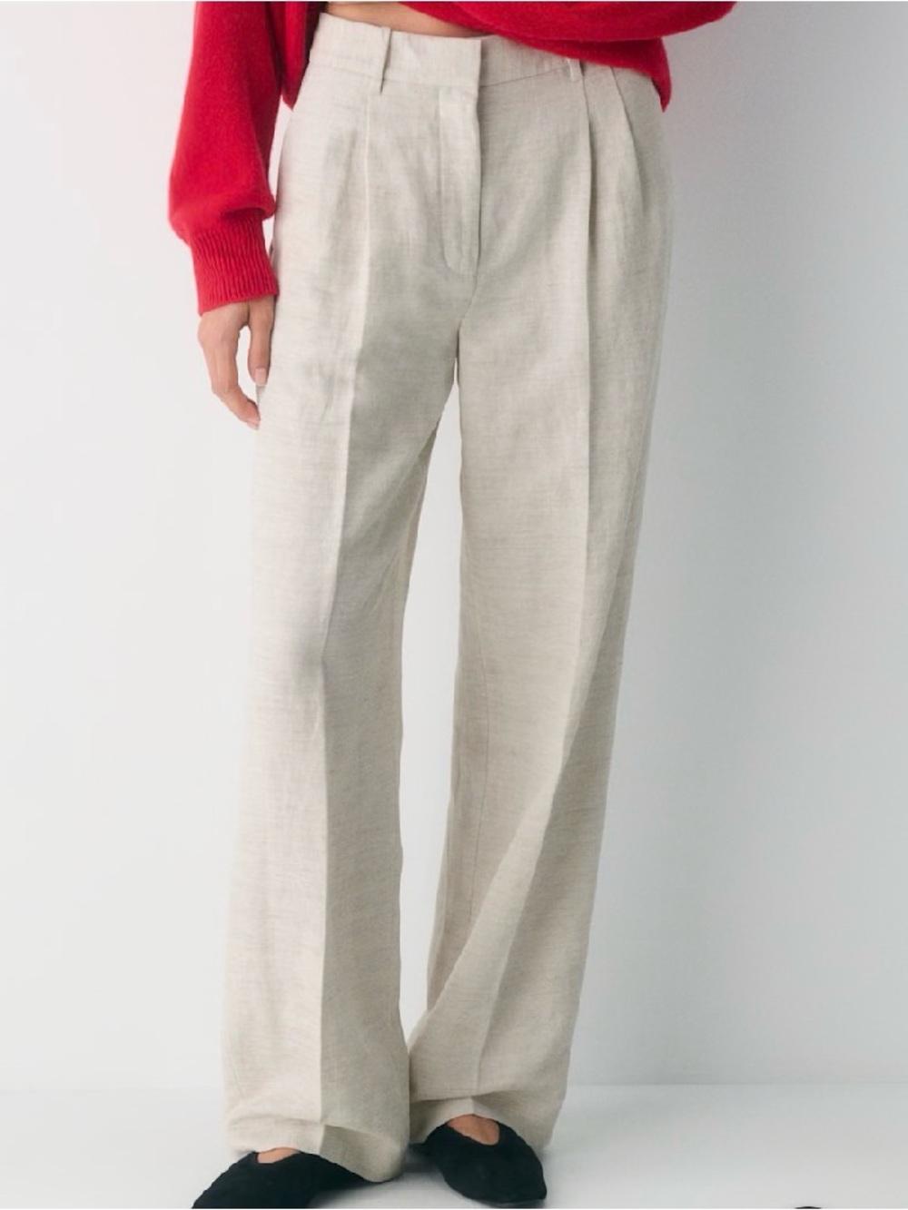 Aritzia Effortless Pant CruiseLinen High Waisted Wide Leg Linen Pants Sz 6